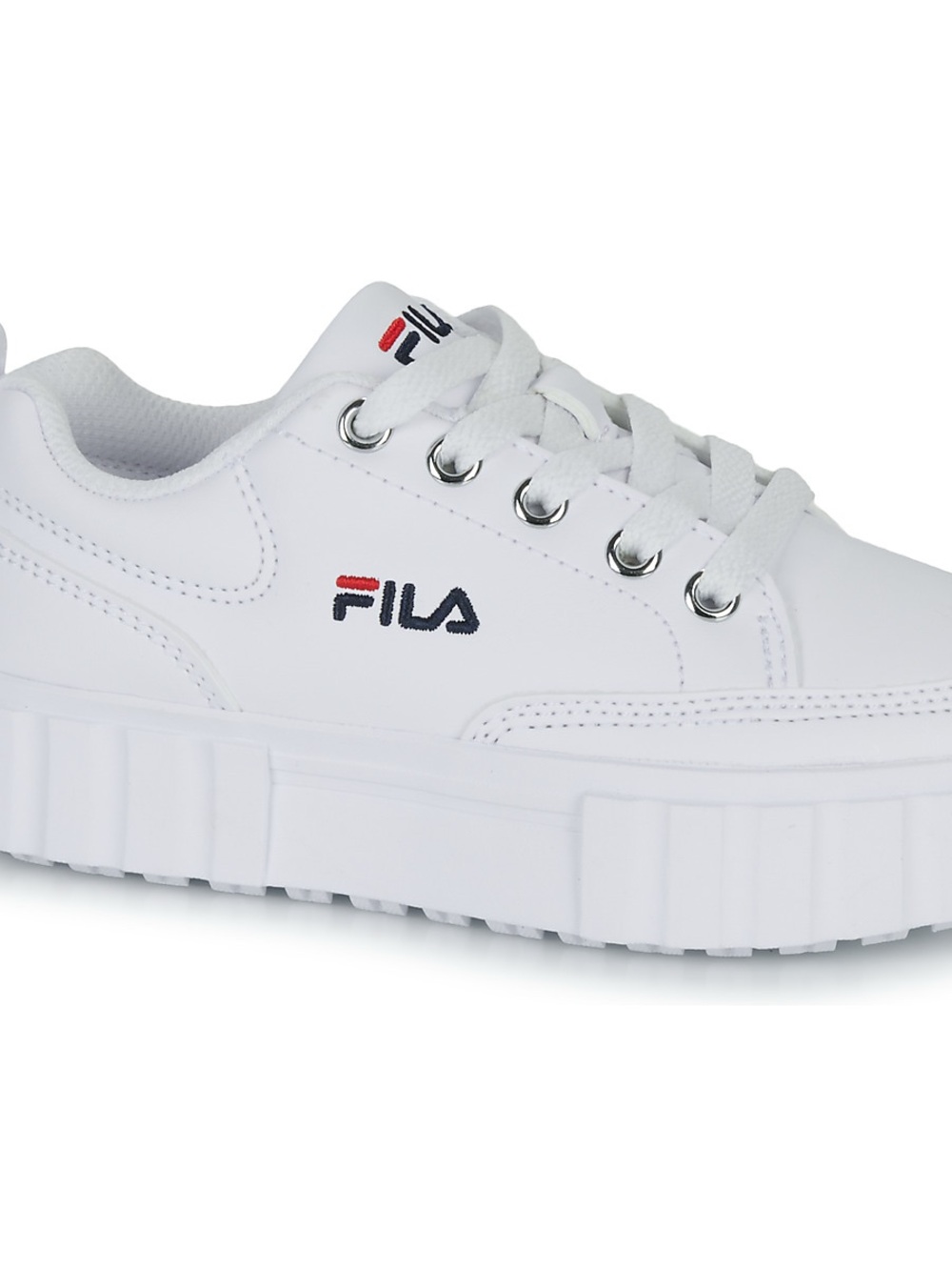 Fila White Low-Top Canvas Sneakers with Subtle Logo